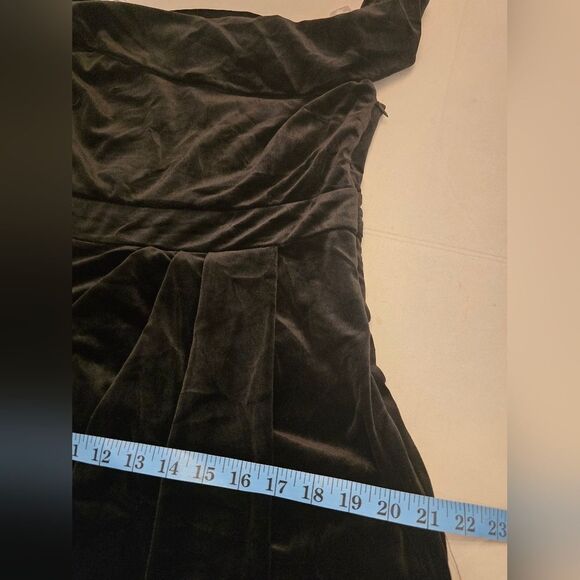 NWT Lulu's I'm Enchanted Black Velvet Off-the-Shoulder Maxi Dress Size XL - Picture 9 of 14